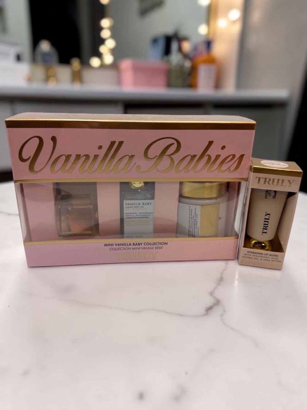Truly Vanilla Baby Mini Collection + Hydrating Lip Gloss Set NIB - Picture 2 of 7